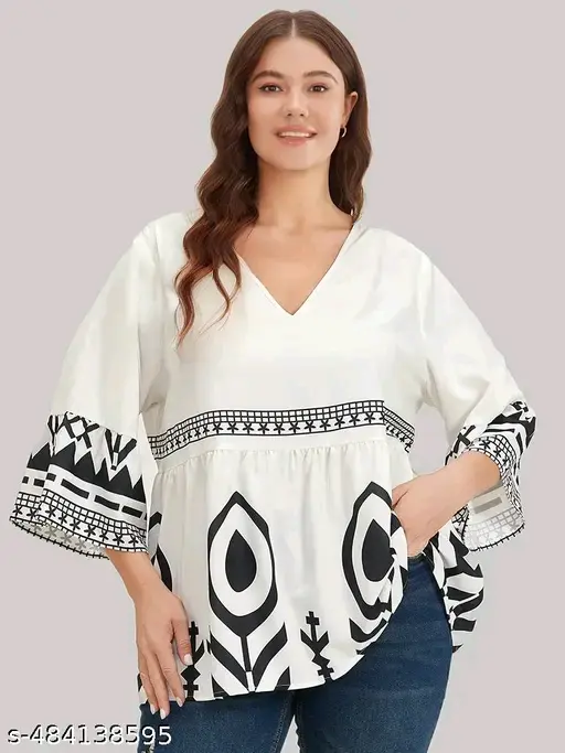 Womens rayon printed top