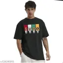 Men's oversize graphic tshirt with cartoons mafia print