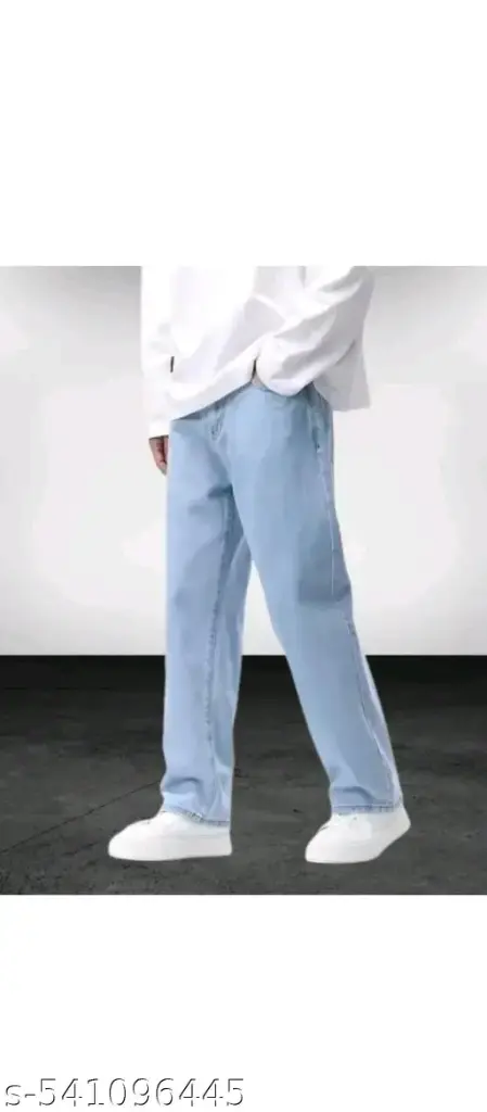 Baggy jeans for mens sky-blue colour