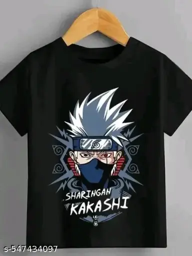 Black colour Naruto anime men's tshirt